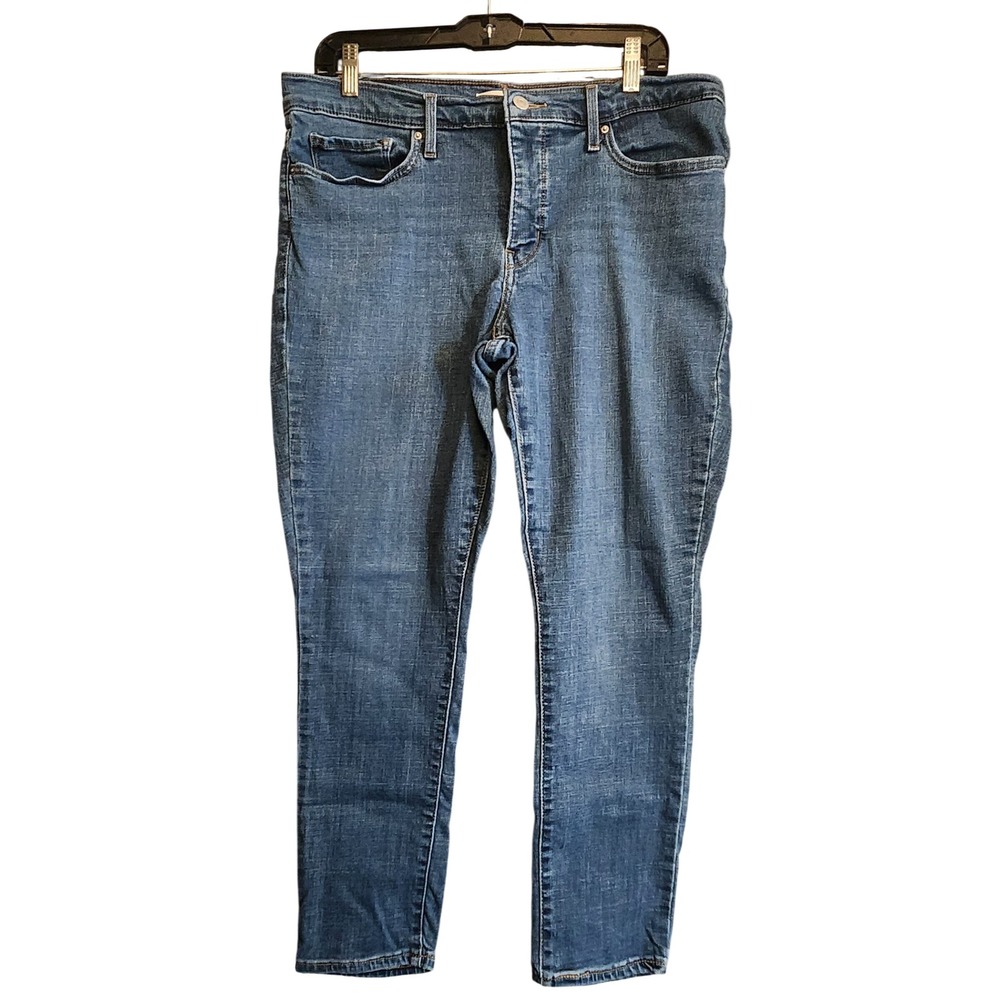 Levis 311 Shaping Skinny Jeans Womens 33 Blue Excellent Med Wash Denim Stretch